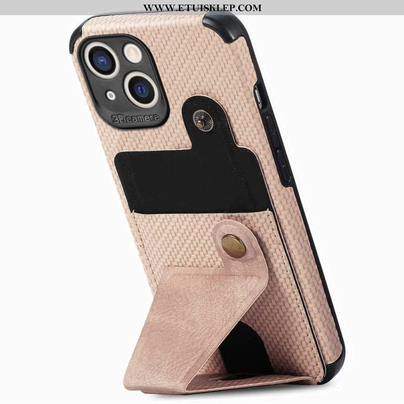 Etui do iPhone 14 Uchwyt Na Karty Z Włókna Węglowego